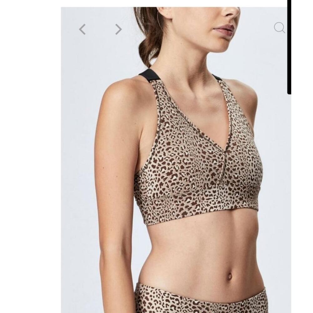 Varley Leopard Print Harper Sports Bra Size: M